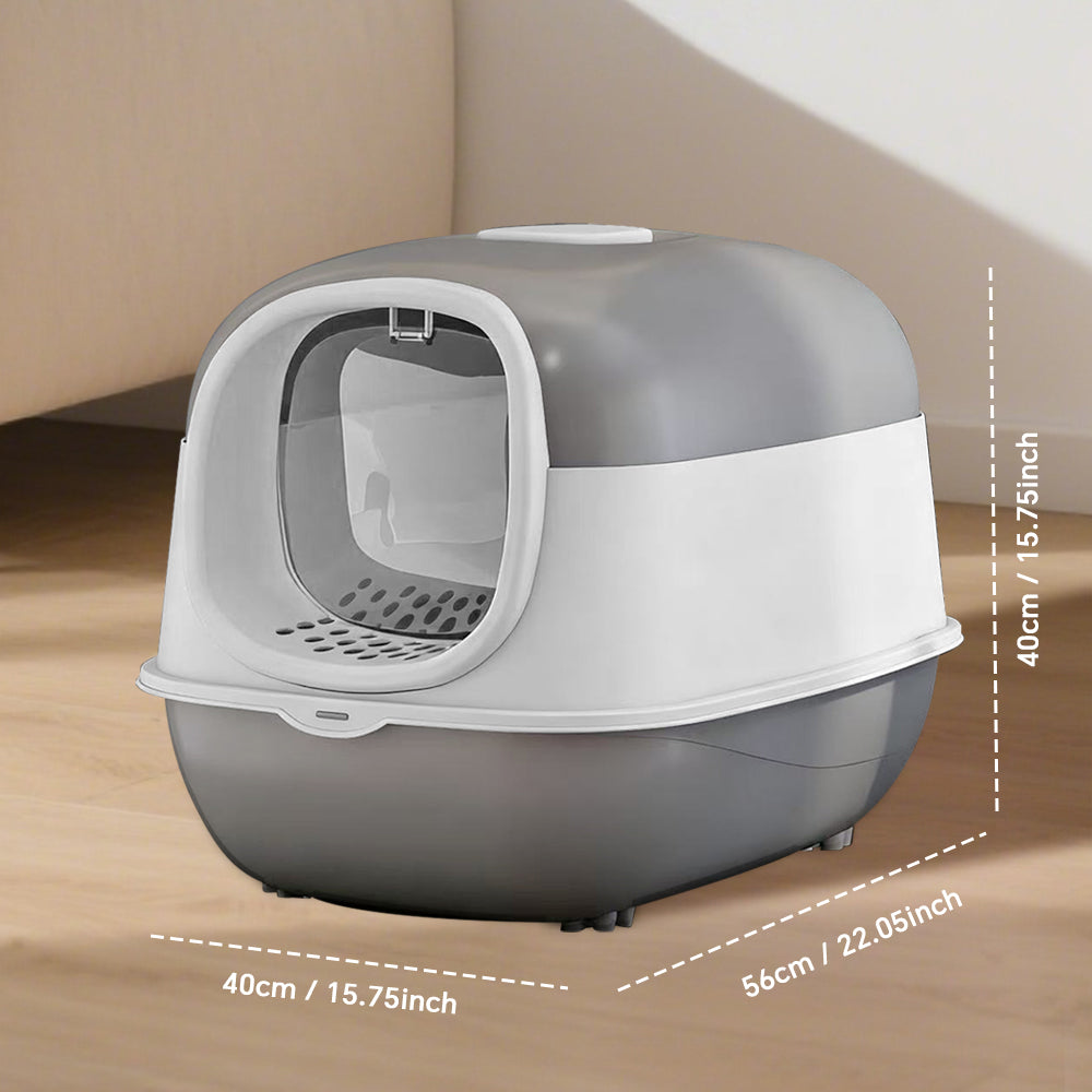 Premium Antibacterial Enclosed Cat Litter Box — Odor-Lock, Anti-Splash, Easy Clean