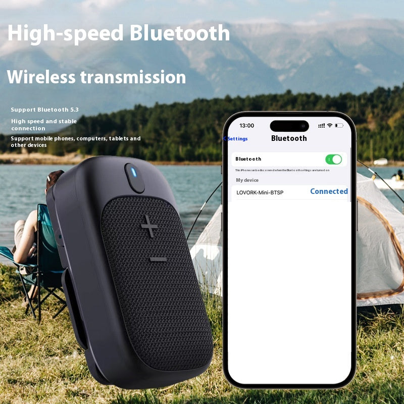 Outdoor Bluetooth Hiking Speaker — Ultra-Lightweight, Portable Subwoofer for Camping & Running
