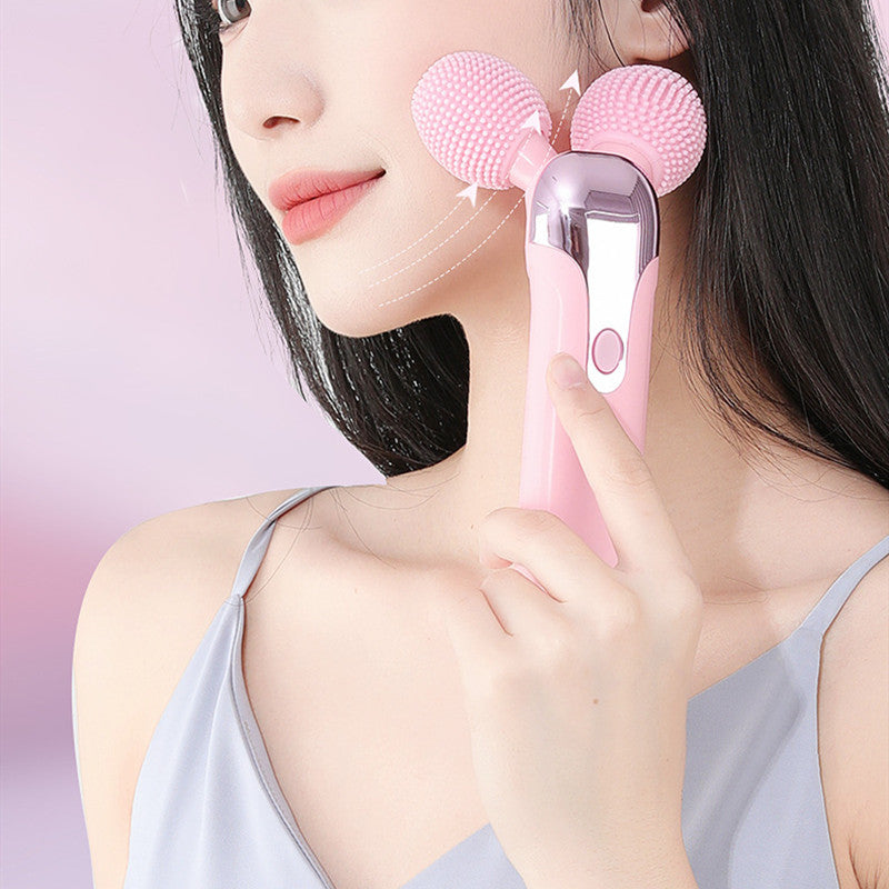 Luxury Facial Cleansing & V-Face Slimming Roller — USB Vibration Beauty Device