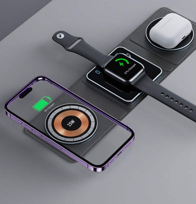 MagSafe Transparent 3-in-1 Wireless Charger — iPhone, Apple Watch & AirPods