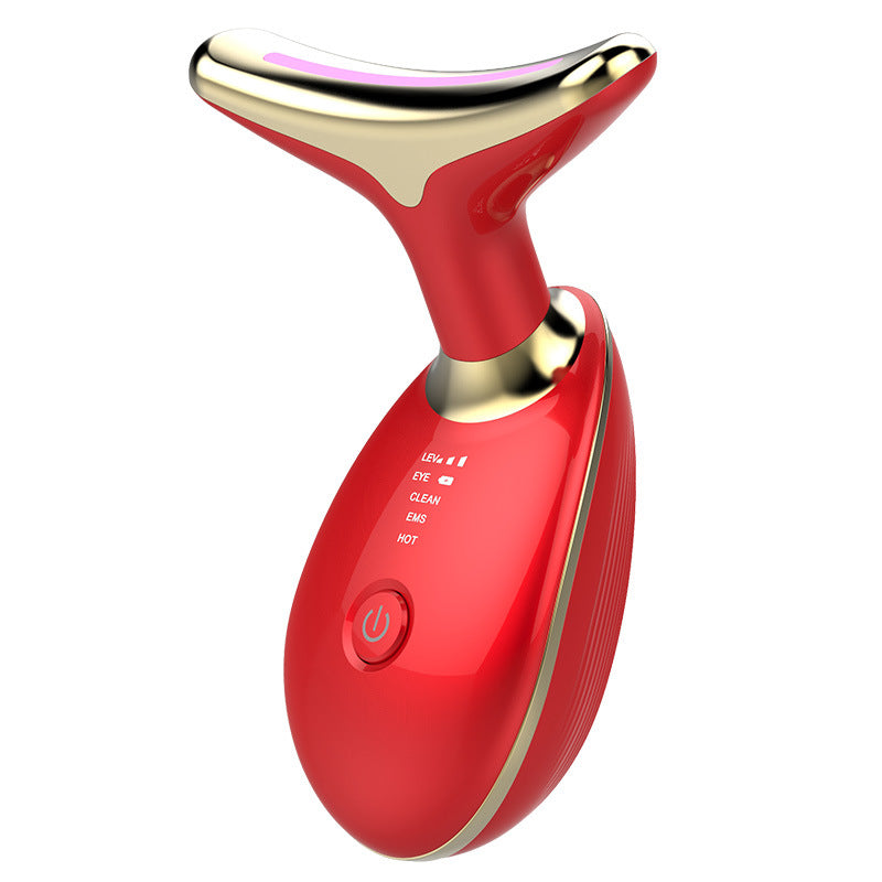 Luxury EMS Thermal Neck Lifting & Tightening Massager — Microcurrent Skin Renewal & 3-Color LED Photon Therapy