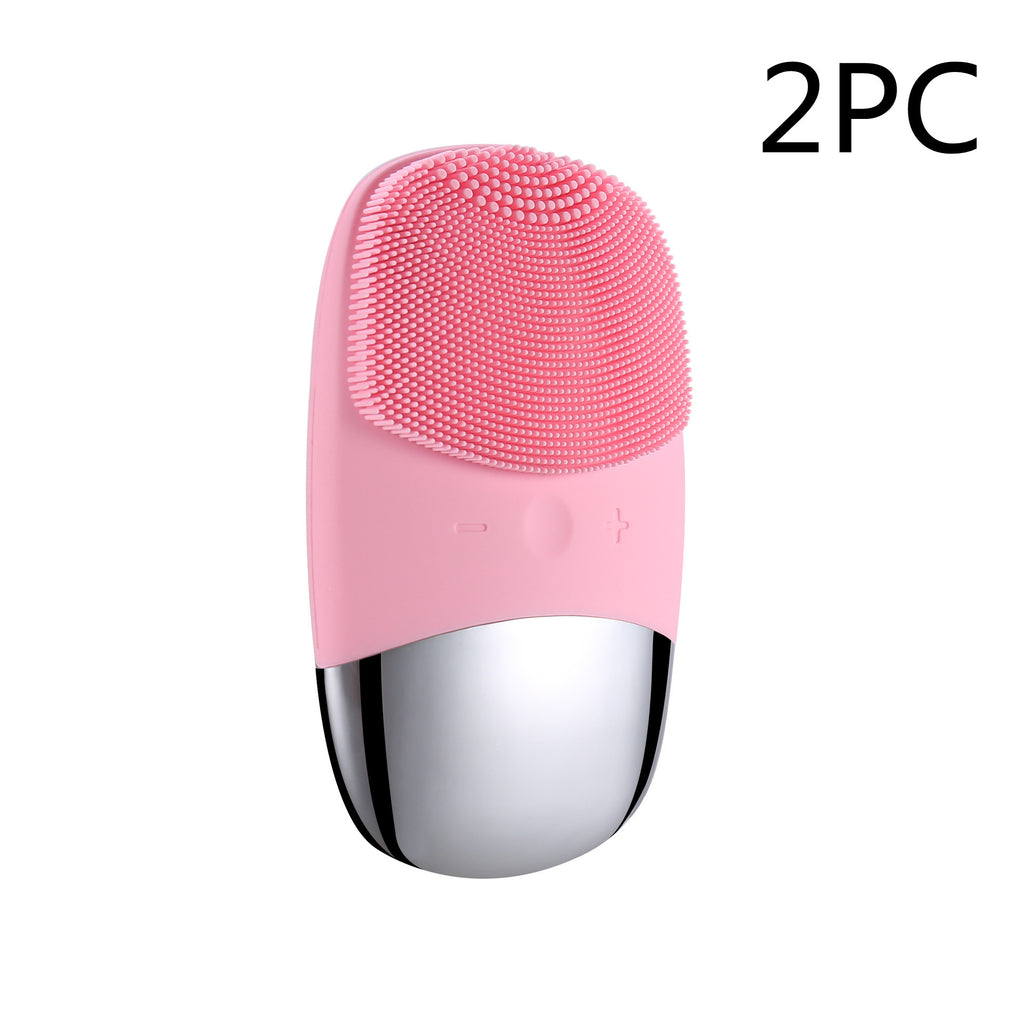 Luxury Mini Silicone Electric Face Cleansing Brush — Sonic Vibration Deep Pore Cleanser