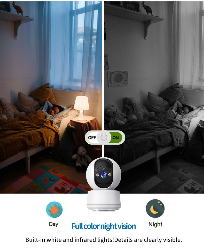 Smart 360° Pan-Tilt HD Security Camera — WiFi & 4G, Remote Control, Indoor Home Surveillance