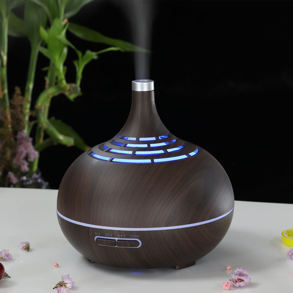 Luxury Wood Grain Ultrasonic Aroma Diffuser — Japandi Home Scent Decor