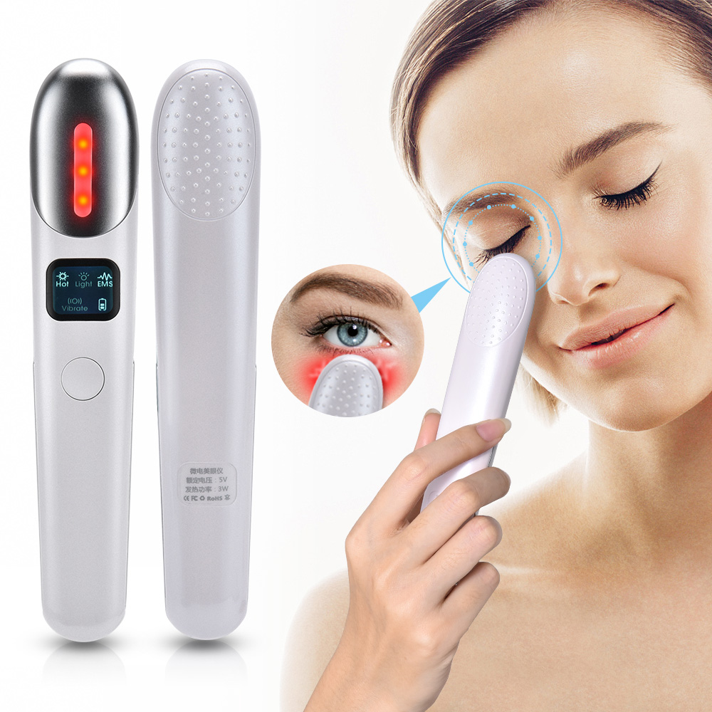 Luxury EMS Red Light Eye Beauty Massager — Dark Circles, Eye Bags, Fine Lines & Fatigue Relief Device
