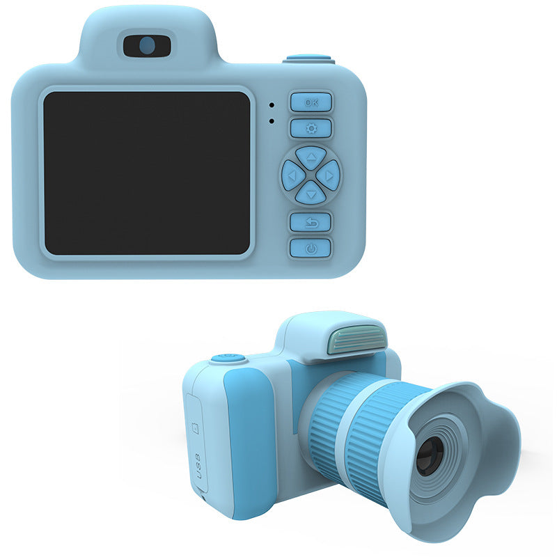 KidShot™ Mini HD Camera — Children's Digital DSLR-Style Cam in Black, Pink & Sky Blue