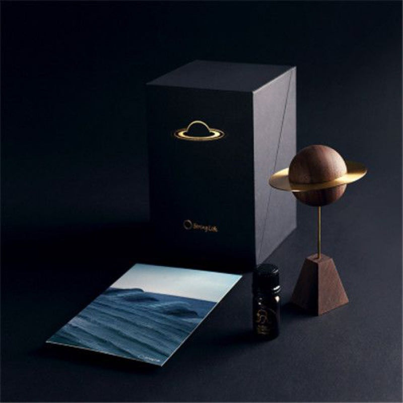 Luxury Asteroid Aromatherapy Oil Diffuser — Black Walnut Sculptural Home Scent