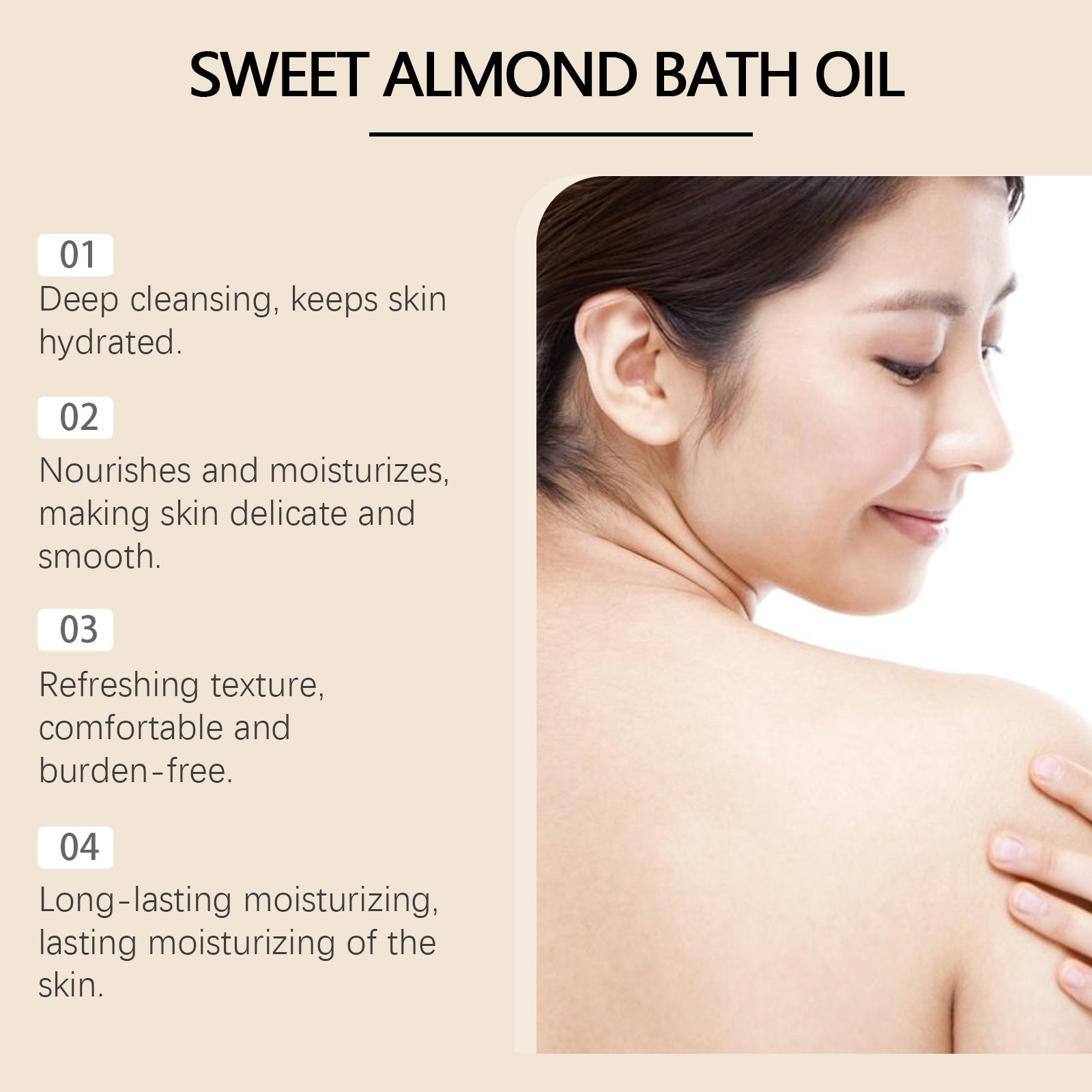 Luxury Daily Body & Skin Massage Oil — Almond & Olive Oil Nourishing Skin Care Formula 100ml