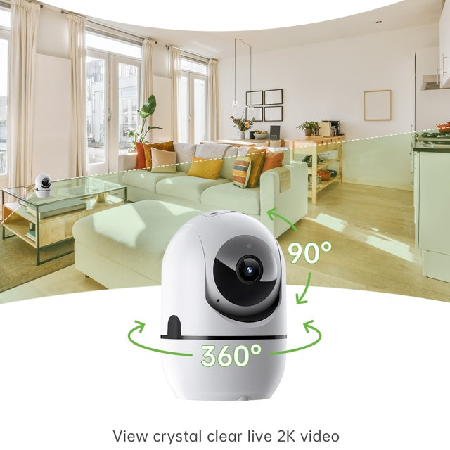PTZ WiFi Security Camera — AI Tracking, 2-Way Audio, Night Vision & 360° Coverage