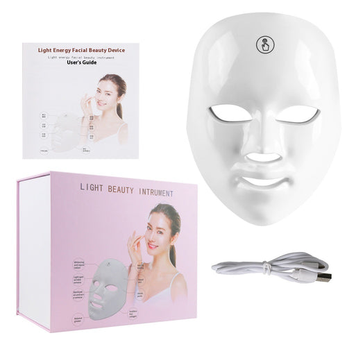 7-Color LED Photon Face Mask | Skin Rejuvenation & Glutathione Brightening Kit