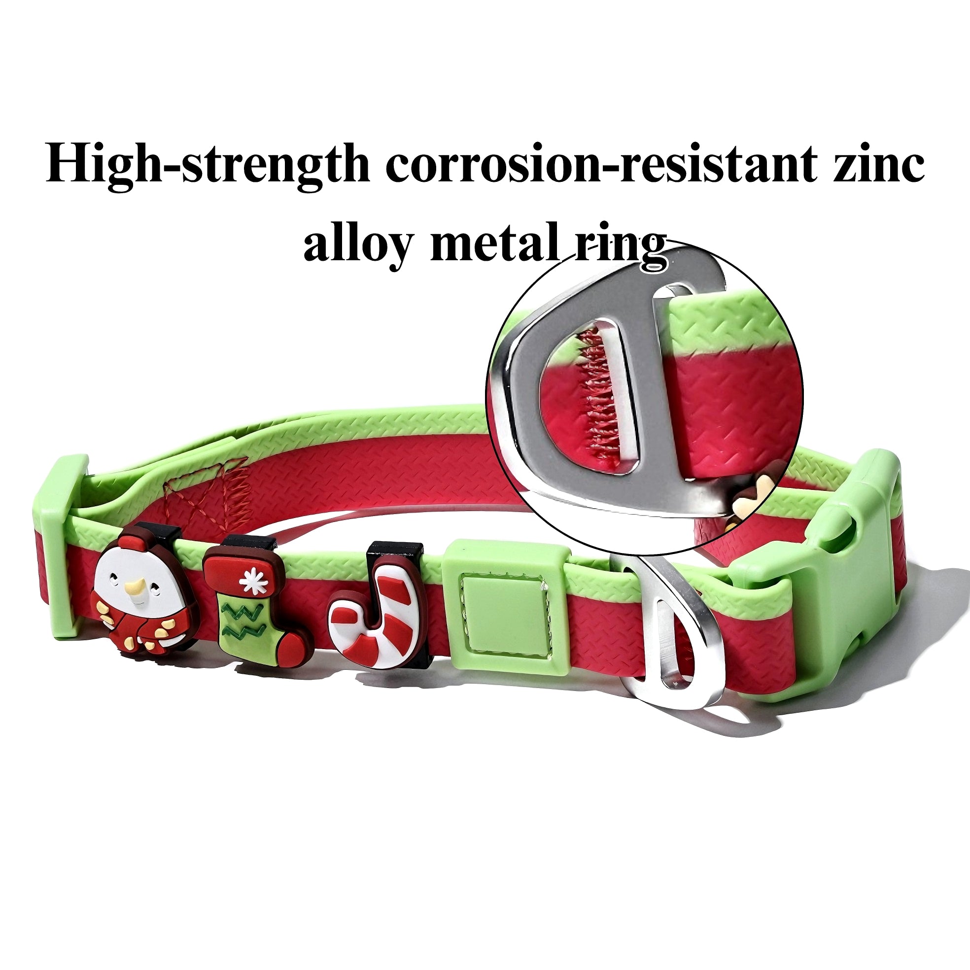 Dual-Color Embossed Pet Leash Set — Waterproof PVC Collar & Leash with DIY Accessories for Dogs