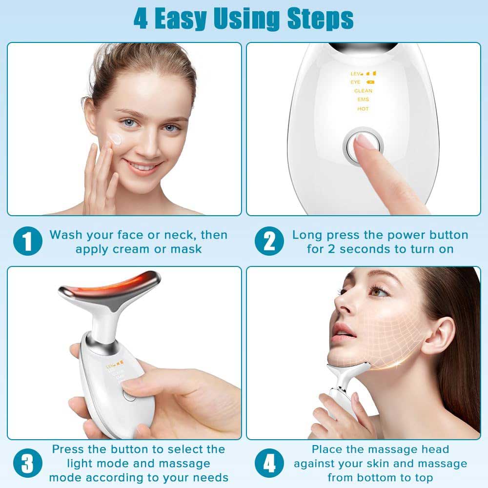 Luxury Dolphin Face & Neck Sculpting Massager — 3-Mode LED EMS Heat Therapy for Jawline & Double Chin