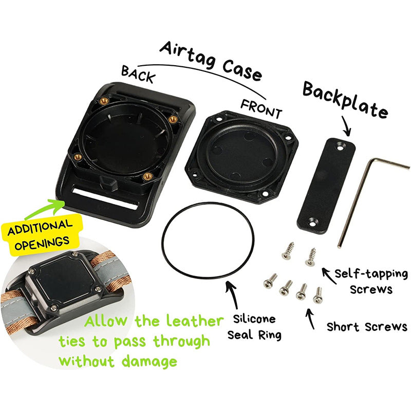 Luxury AirTag Protective Case for Dog Collar — Anti-Lost Tracker Cover | Outdoor & Adventure
