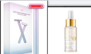 Luxury EMS Wand Face & Neck Massager — Rotatable LED Micro-Current Vibration Skin Care Device