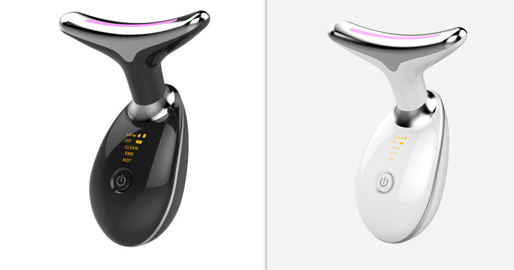 Luxury 7-Color LED EMS Face & Neck Beauty Massager — Negative Ion, Infrared, Ultrasonic Skin Rejuvenation