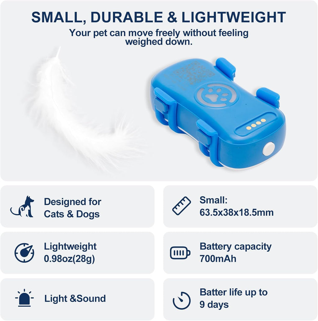 SmartPaw GPS Pet Tracker – Real-Time Anti-Lost Dog Collar Device with Geofence & Sound Alarm