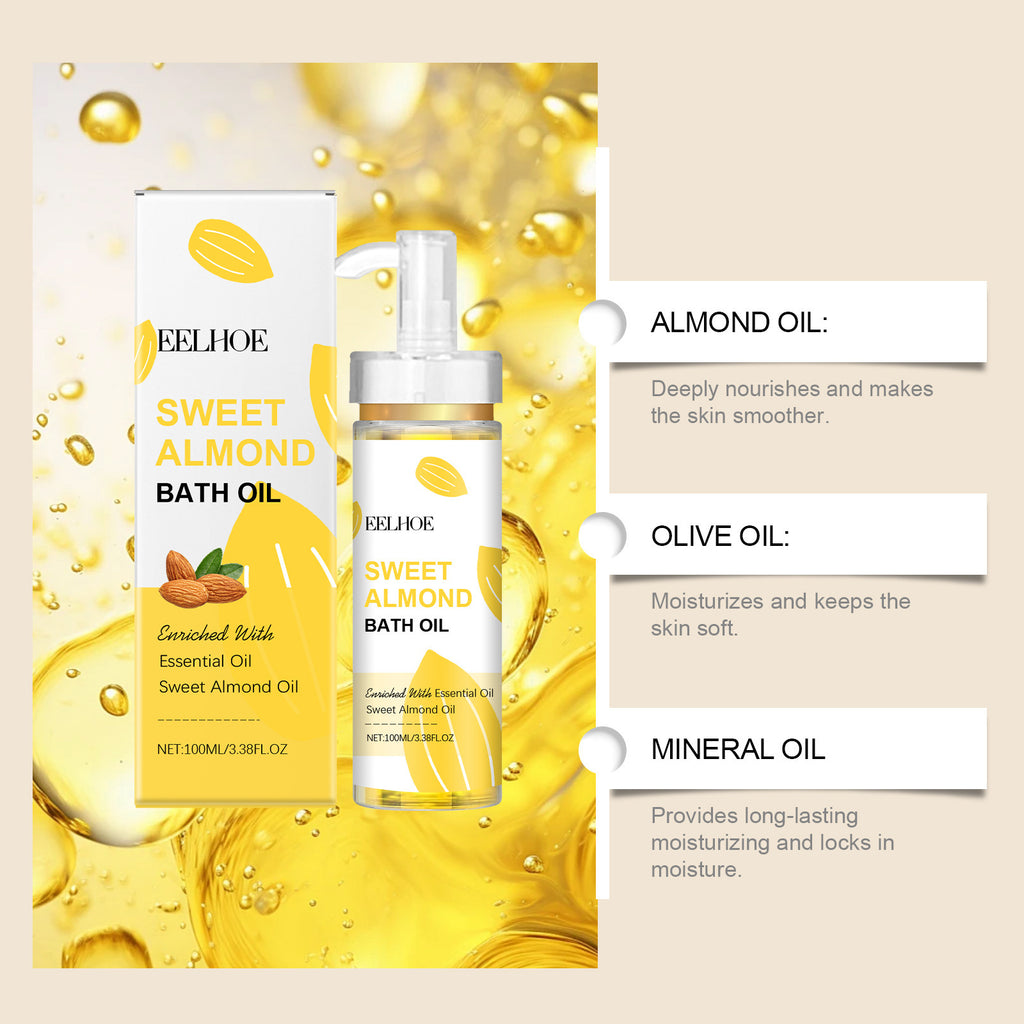Luxury Daily Body & Skin Massage Oil — Almond & Olive Oil Nourishing Skin Care Formula 100ml