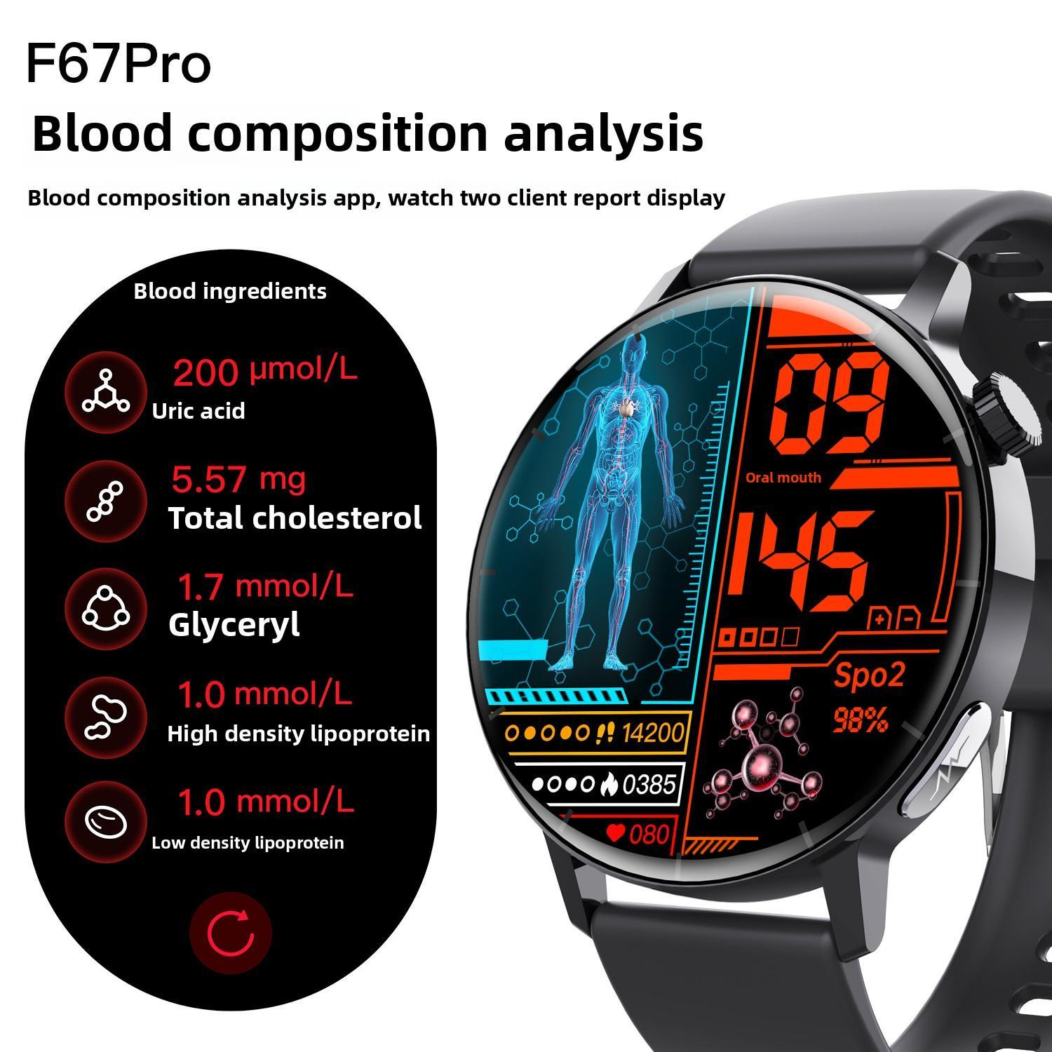 Advanced Health Monitoring Smartwatch — Non-Invasive Blood Glucose, ECG, Blood Pressure & More