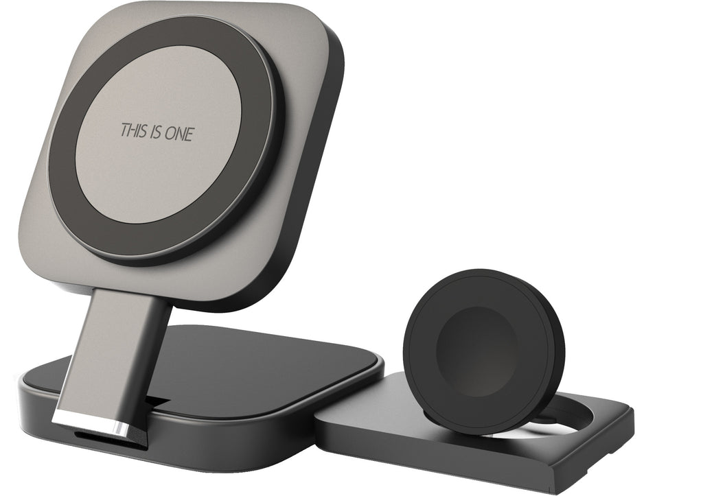 Desktop 3-in-1 Wireless Charger Station — iPhone, Apple Watch & AirPods
