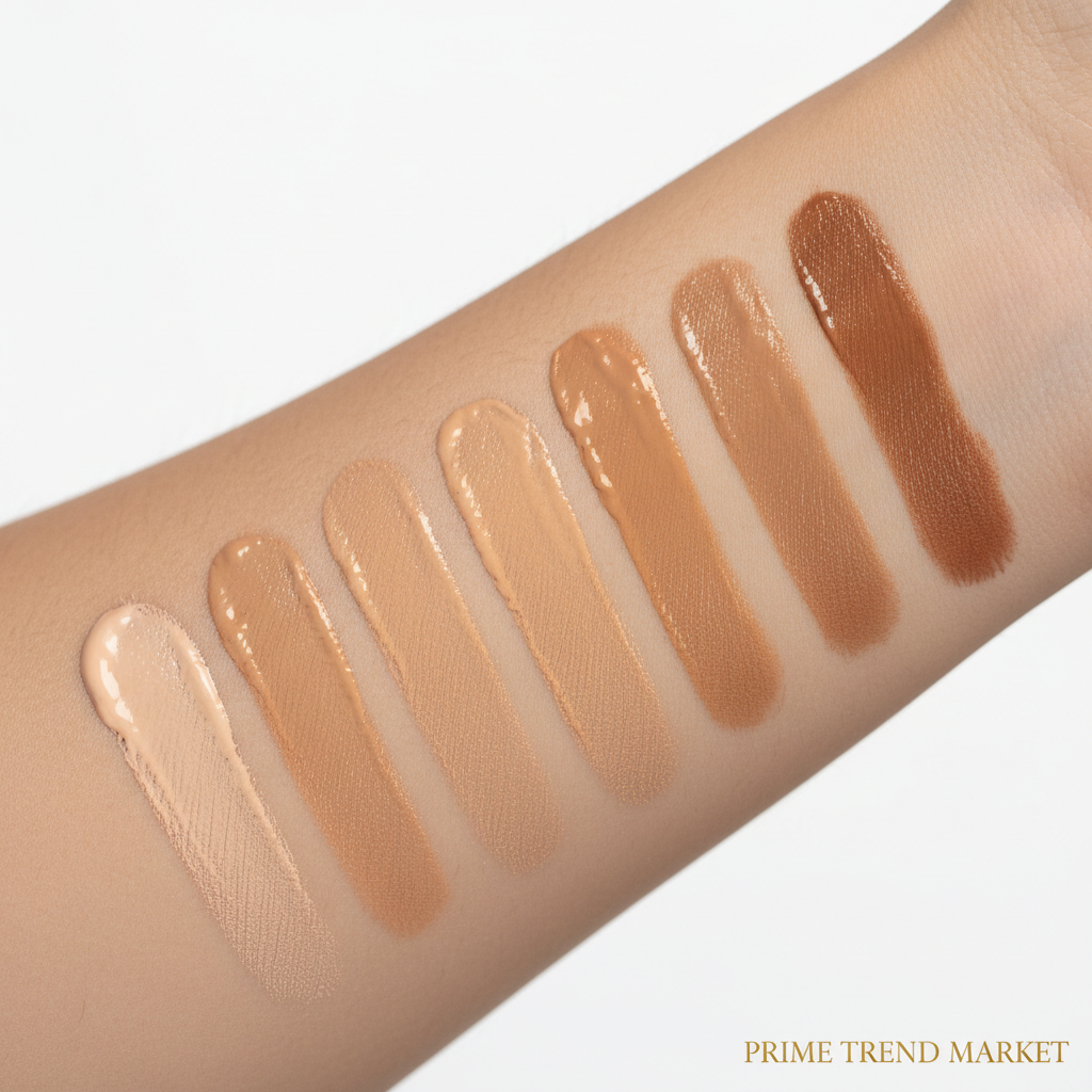 6 shade swatches