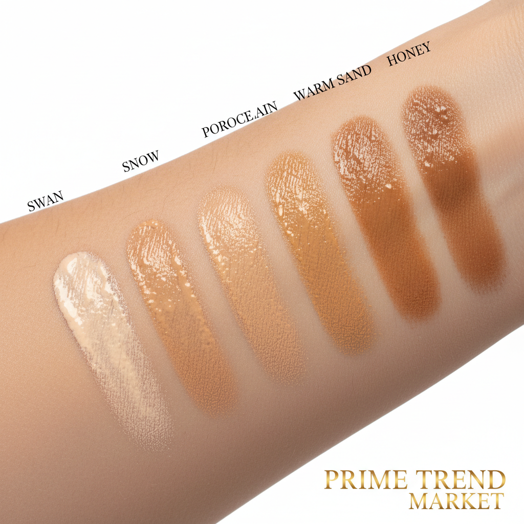 6 shade swatches