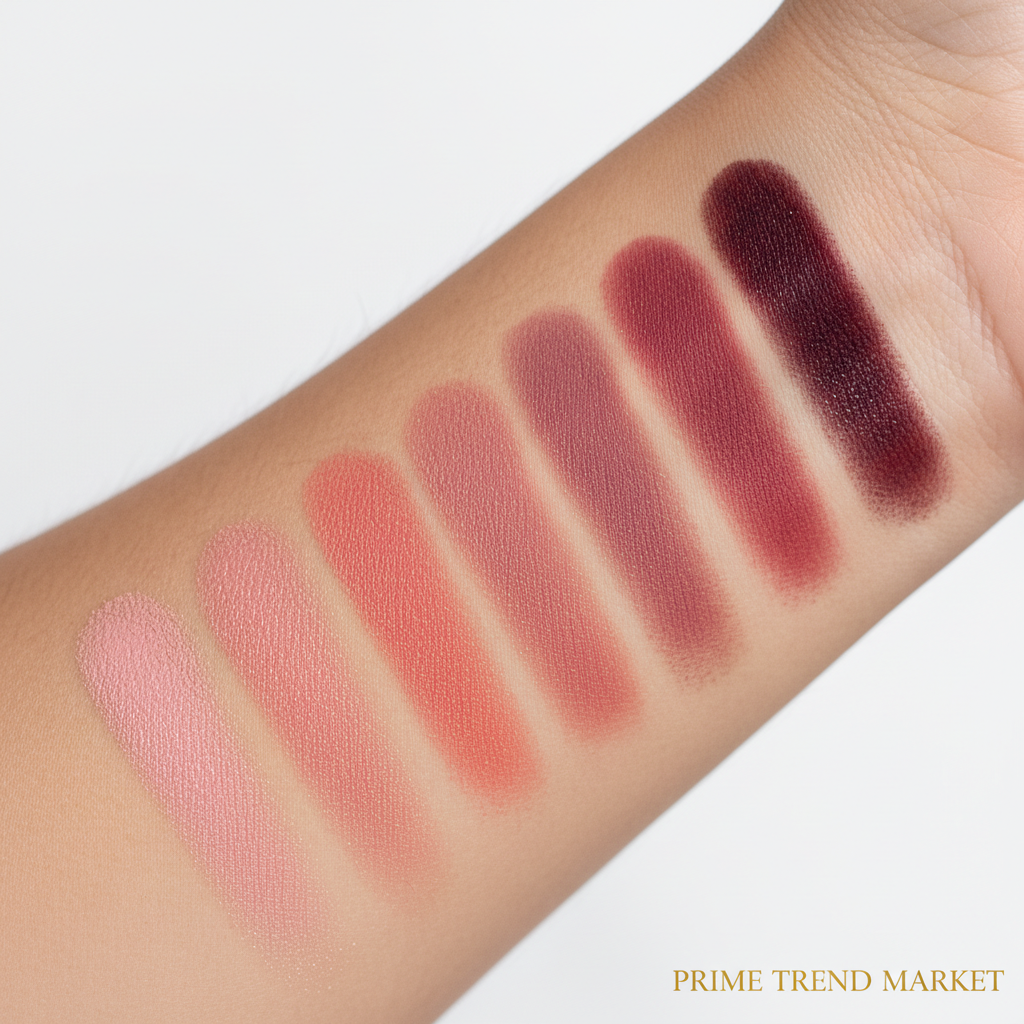 6 shade swatches