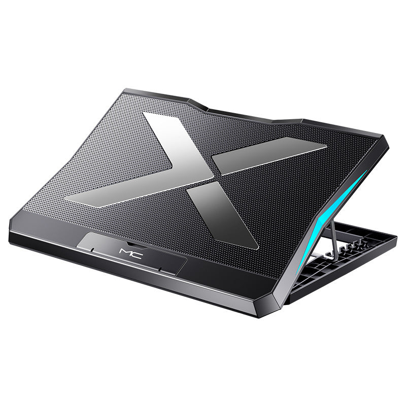 Foldable Laptop Cooling Pad & Ergonomic Stand | Dual USB Metal Mesh Radiator for Notebooks