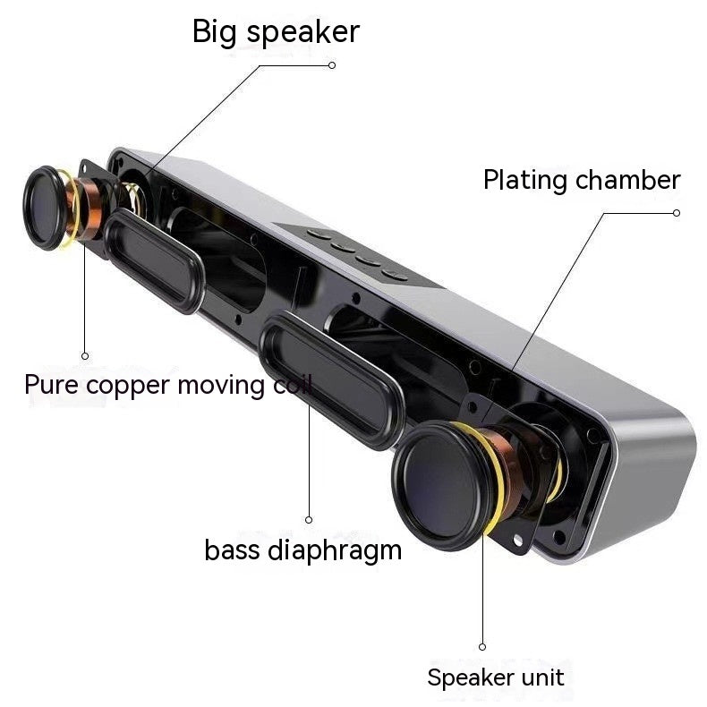 E91 RGB Bluetooth Speaker With Light — Dual Ring LED, 10W Surround Sound, TF Card, AUX, USB