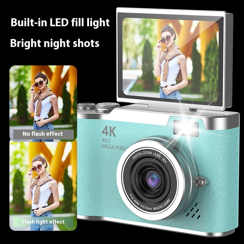 FlipShot™ HD Flip-Screen Vlog Camera — Entry-Level Digital Cam in 14 Pastel Colors