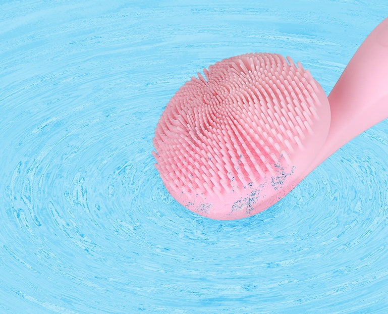 Sonic Silicone Face Cleansing Brush | 4-Mode Vibration Deep Pore Cleanser with Gold Charging Dock