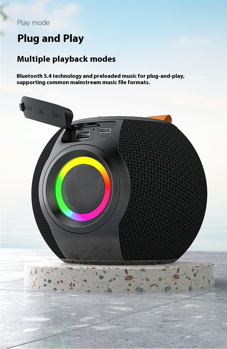 RGB Lamp Bluetooth Speaker — TWS Stereo, Waterproof & Portable with LED Mood Light
