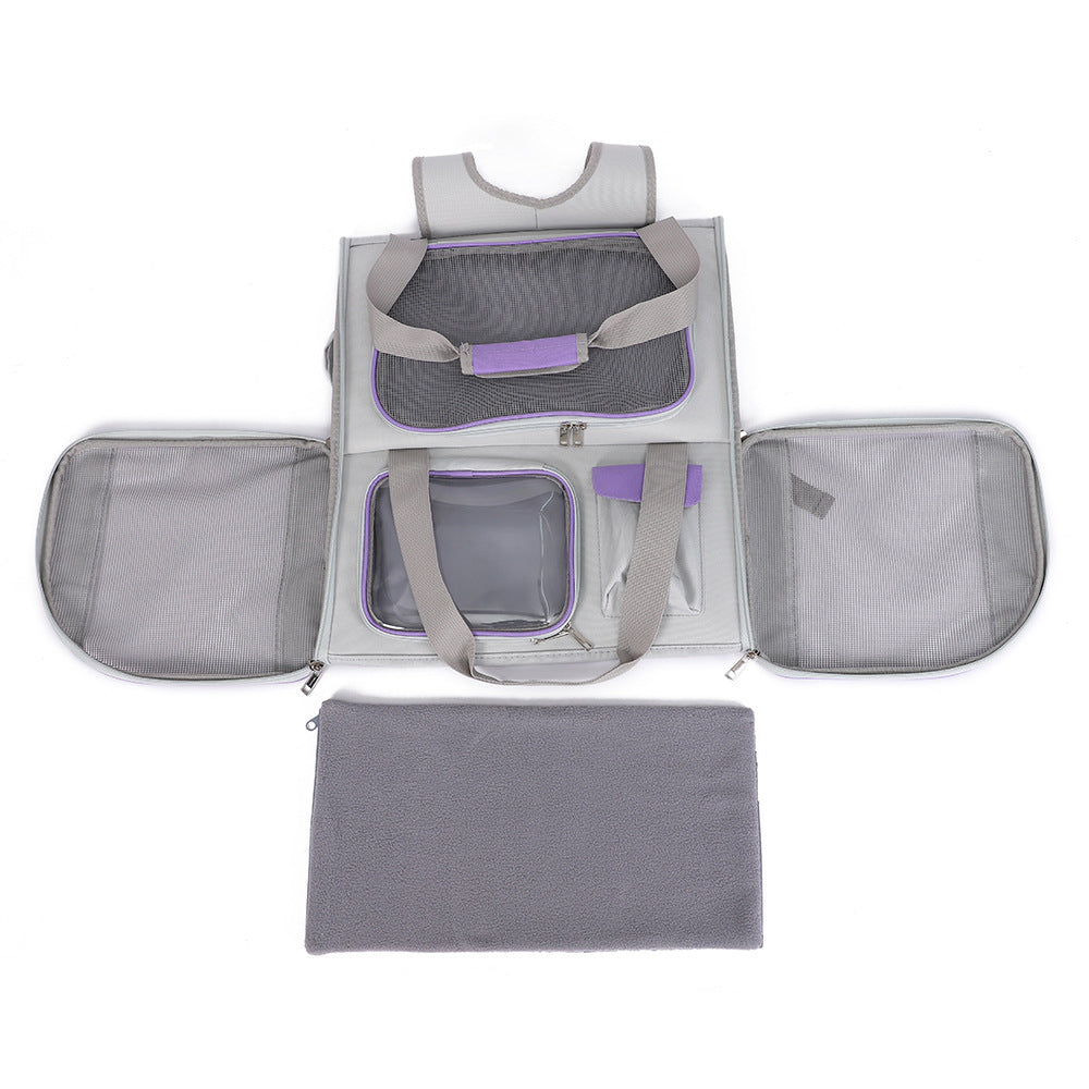 Luxury Foldable Dual-Purpose Pet Shoulder Bag – Cat & Small Dog Carrier