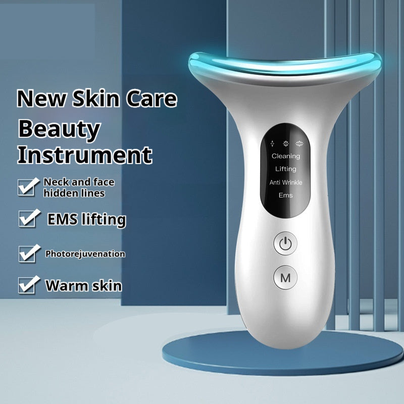Luxury Neck Lifting & Tightening Beauty Instrument — Infrared, Color Light & Negative Ion Skin Rejuvenation Device