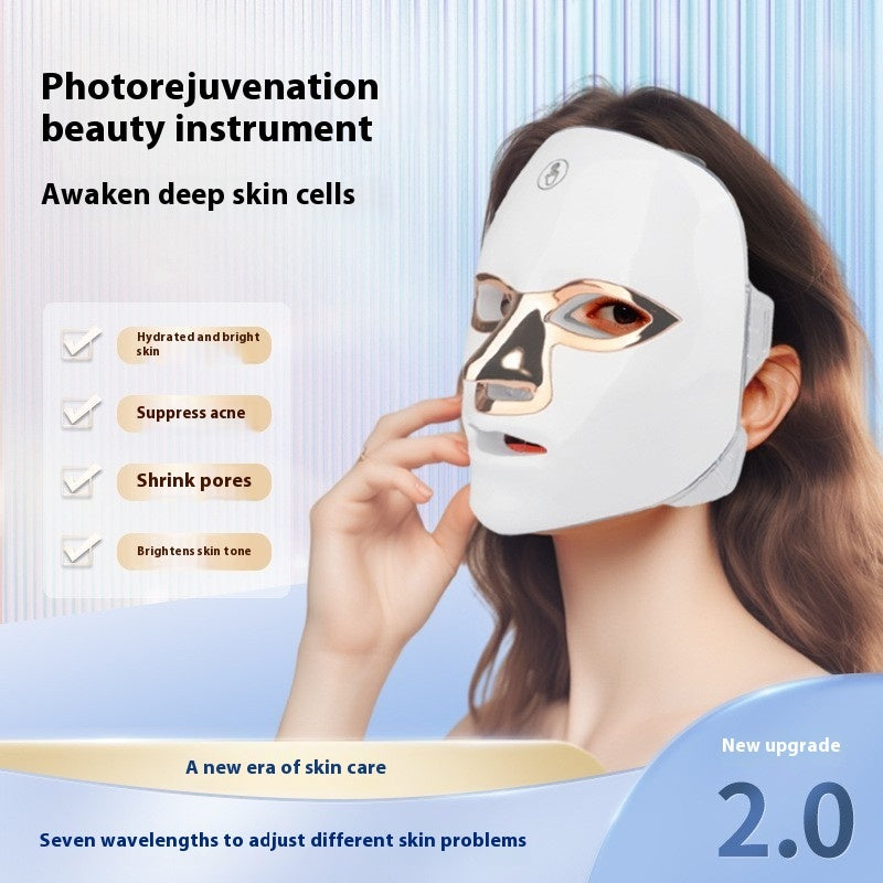 7-Color LED Light Therapy Face Mask | Rechargeable Photorejuvenation Beauty Instrument