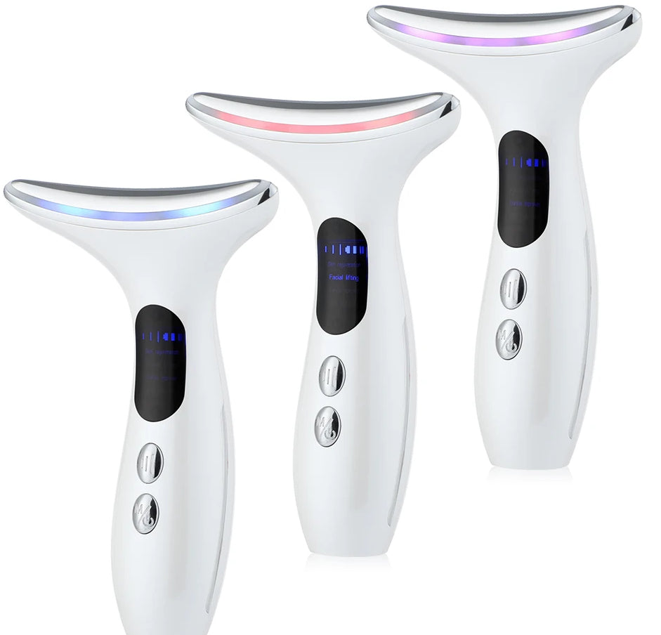 3-in-1 Face & Neck Lifting Kit | LED Ion Therapy Skin Tightening Beauty Wand Set