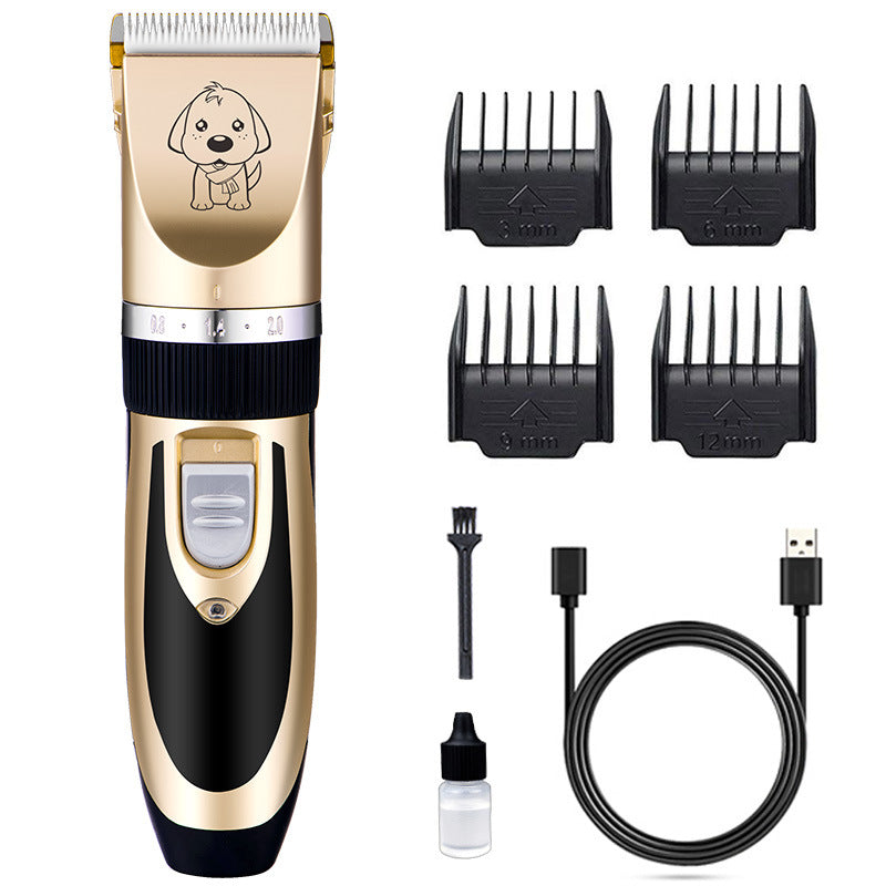 Image 1: "Professional pet hair trimmer rechargeable grooming clippers for dogs and cats"
Image 2: "Cordless pet grooming clippers with guide combs and accessories"
Image 3: "Quiet low vibration pet hair trimmer with stainless steel blades"
Image 4: "Professional dog clippers trimming pet fur"
Image 5: "Rechargeable pet grooming kit with multiple guide combs"
Image 6: "Pet hair trimmer with USB charging cable and cleaning brush"
Image 7: "Professional grooming clippers for cats and dogs all breeds"
Image 8: