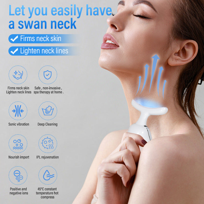 Luxury Neck & Face Lift Vibration Massager Beauty Device — Lifting, Firming & Slimming Beauty Tool