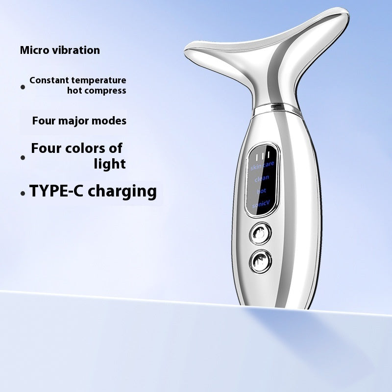 Luxury V-Face & Neck Lifting Beauty Instrument — Vibration Hot Compress Sculpting Device