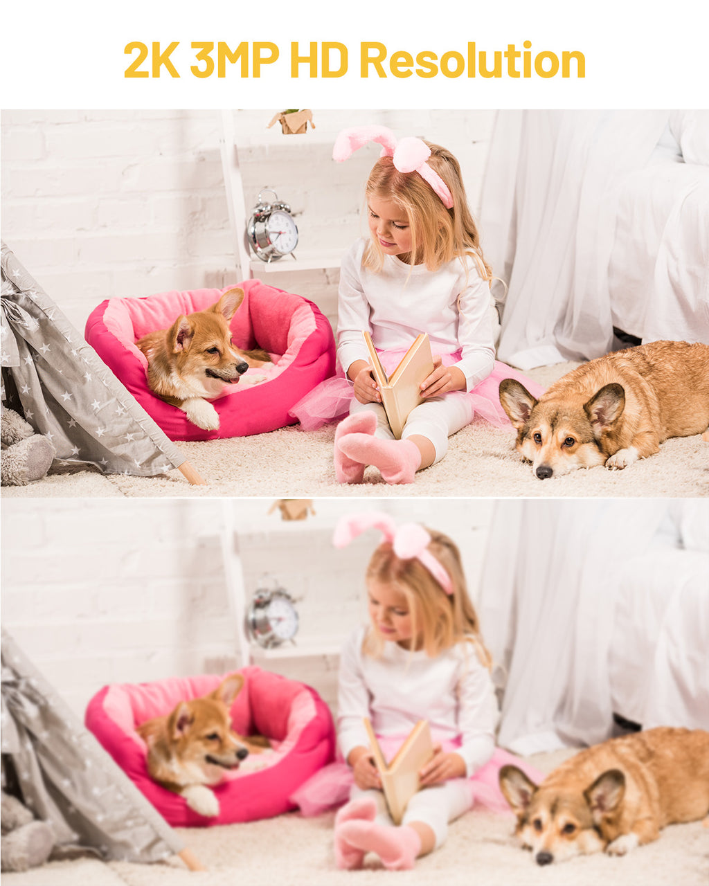 Smart WiFi Security Camera | 3MP HD Baby Monitor + Pan-Tilt Remote Control