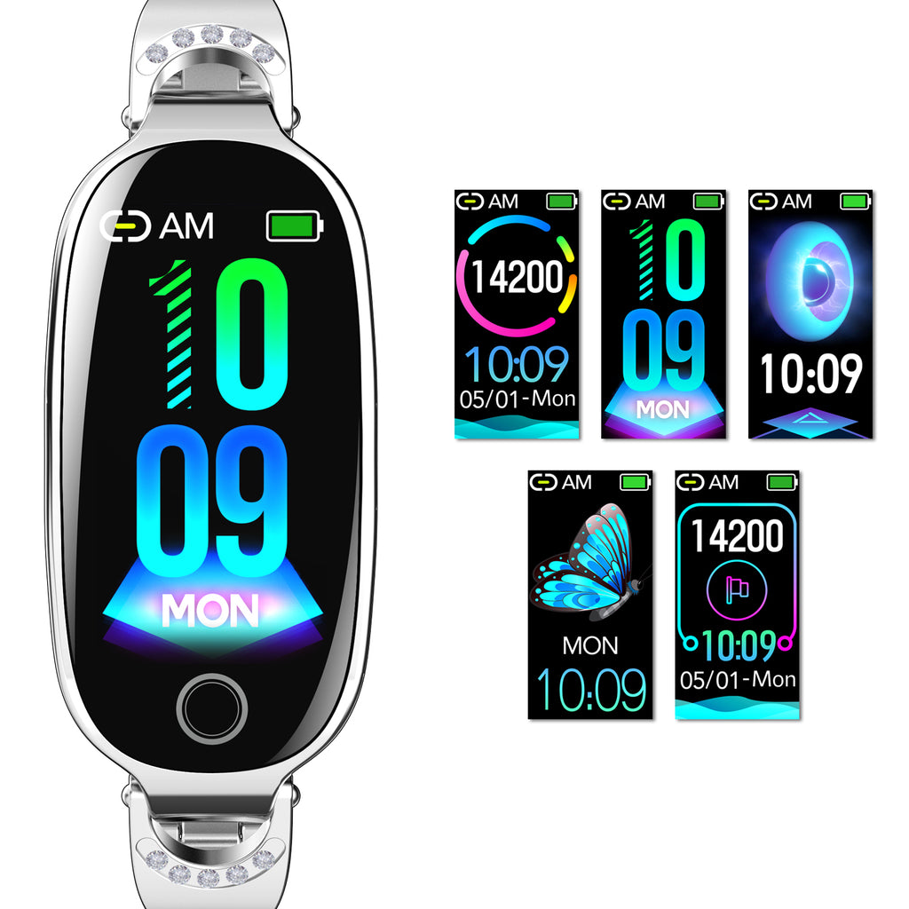 Luxury Women's Bling Smartwatch — Menstrual Cycle, Heart Rate, Remote Photography & More