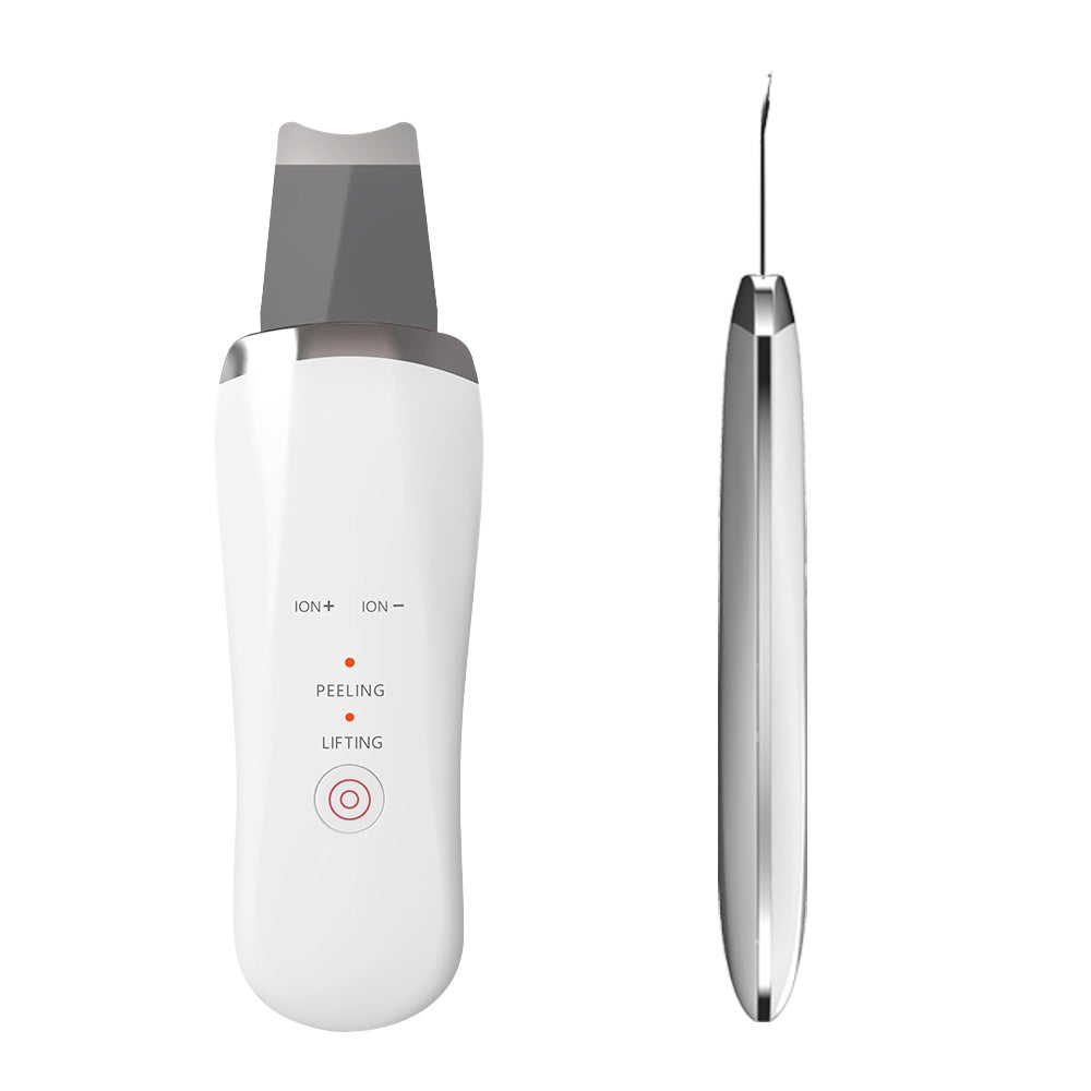 Ultrasonic Skin Scrubber & Face Spatula | 4-in-1 EMS Ionic Deep Pore Cleansing Beauty Device