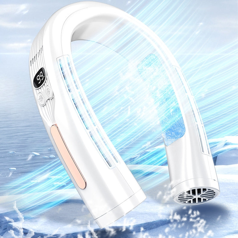 Wearable Neck Fan — 4000mAh Battery, 6–8H Cooling, Leafless, 5 Colors