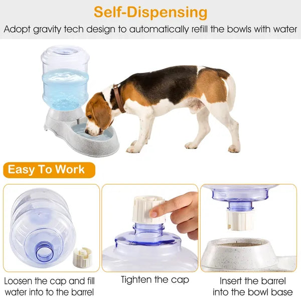 3.5L Gravity Pet Water Dispenser — Self-Dispensing Automatic Waterer for Cats & Dogs