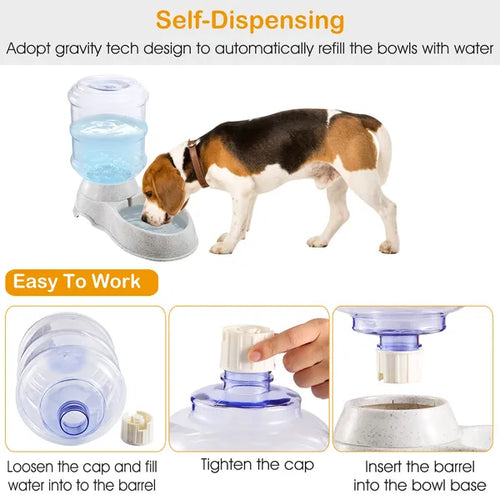 3.5L Gravity Pet Water Dispenser — Self-Dispensing Automatic Waterer for Cats & Dogs