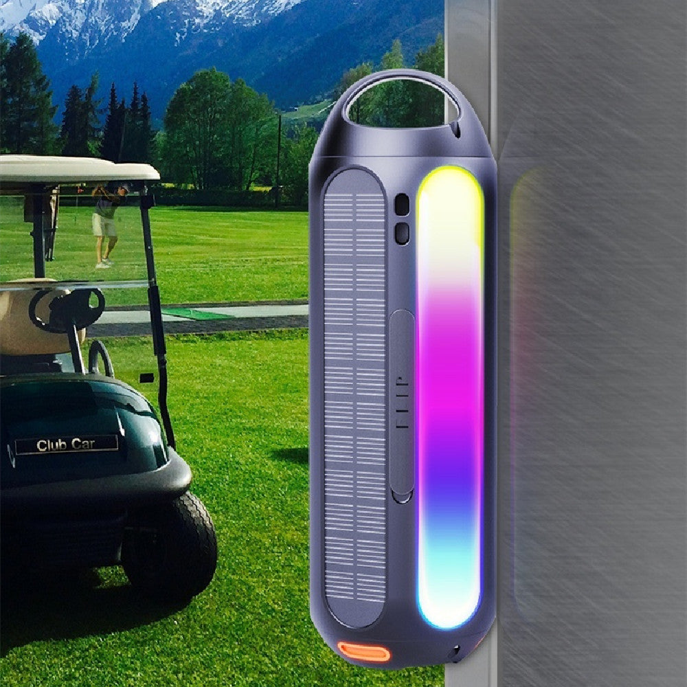 Outdoor Waterproof Bluetooth Speaker — 30W HIFI Sound, BT 5.1, RGB Lights & Solar Charging Option