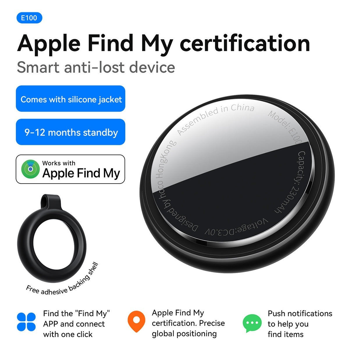 Luxury Apple Find My Pet & Keychain Tracker — Anti-Lost Location Device for Pets, Keys & Bags