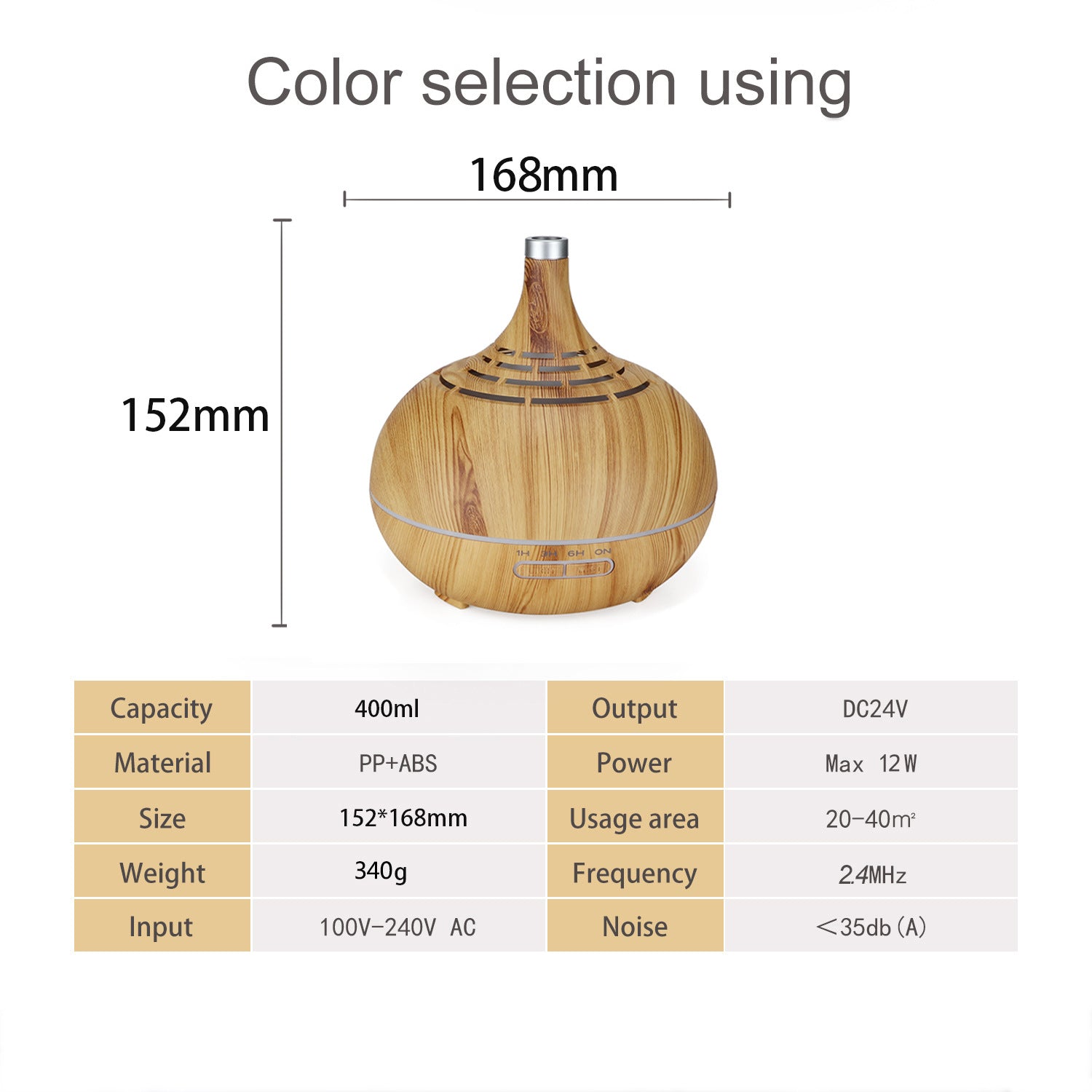 Luxury Wood Grain Ultrasonic Aroma Diffuser — Japandi Home Scent Decor