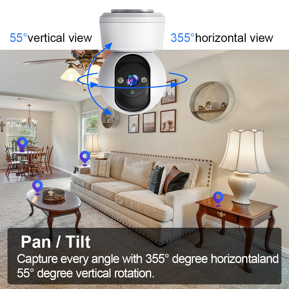 Smart 360° Pan-Tilt HD Security Camera — WiFi & 4G, Remote Control, Indoor Home Surveillance