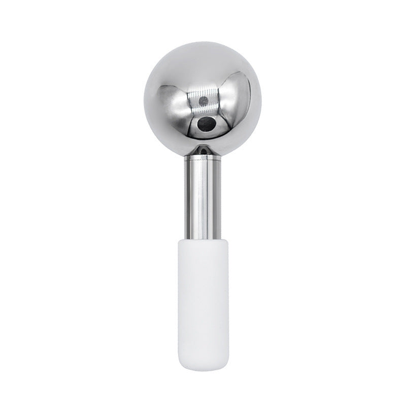 Luxury Stainless Steel Ice Facial Massage Roller — Cryo Stick Cooling Massager for Face Lifting & Depuffing
