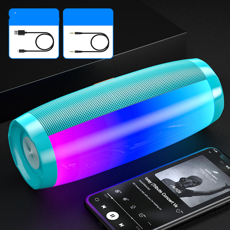 BassGlow™ RGB Bluetooth Speaker — Wireless Portable Bass Sound with Neon Light Show